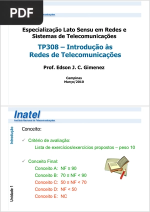 Introdução às Redes de Telecomunicações (Apresentação)