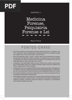 Medicina Forense, Psiquiatria Forense e Lei (Artigo)