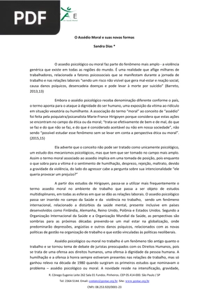 O Assédio Moral e suas novas formas