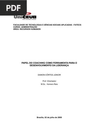 Papel do Coaching como Ferramenta para o Desenvolvimento da Liderança
