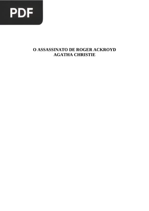 O Assassinato de Roger Ackroyd