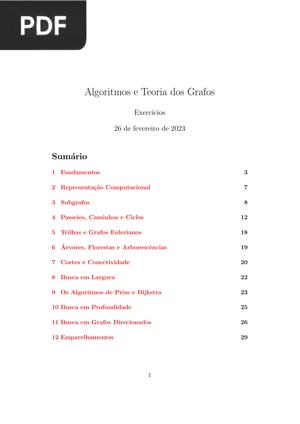 Algoritmos e Teoria dos Grafos