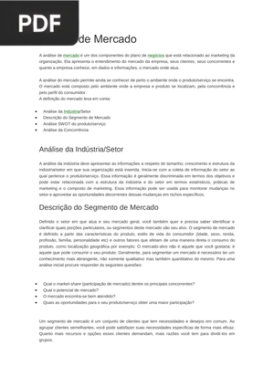 Análise de Mercado (Artigo)