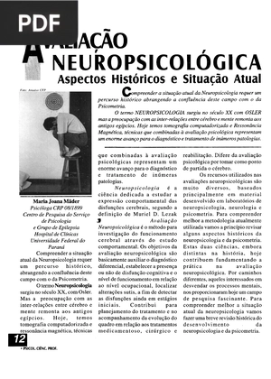Avaliação neuropsicológica (Artigo)