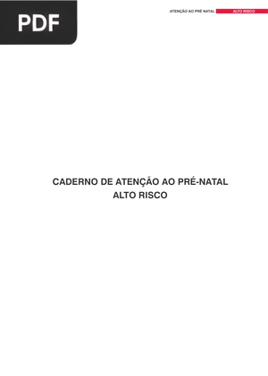 Caderno de atenção ao pré-natal alto risco