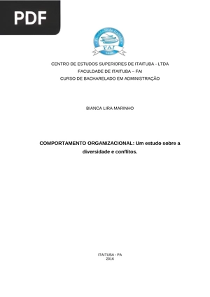 Comportamento organizacional: Um estudo sobre a diversidade e conflitos.