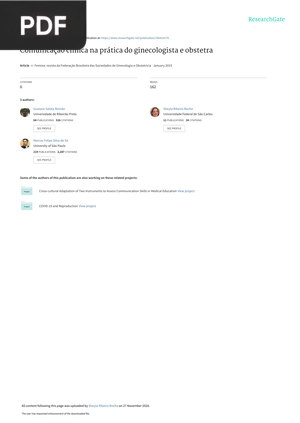 Comunicação clínica na prática do ginecologista e obstetra (Artigo)