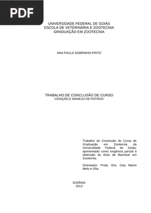 Criação e manejo de potros