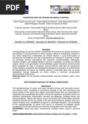 Fisiopatologia do trauma da medula espinal
