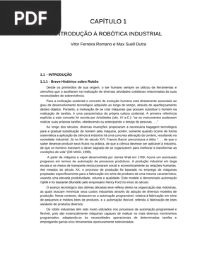 Introdução á robótica industrial