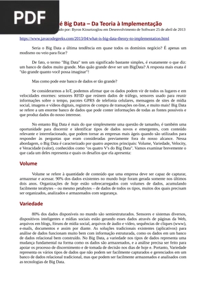 O que é Big Data – Da Teoria à Implementação (Artigo)