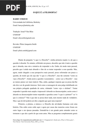 O que é a filosofia?