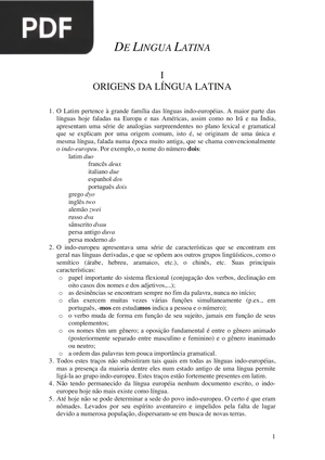 Aula 5: a preposição latina (Apresentação)