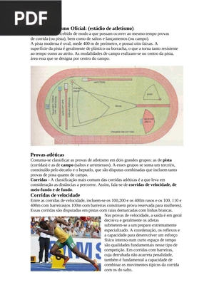 Pista de Atletismo Oficial: (estádio de atletismo) (Artigo)