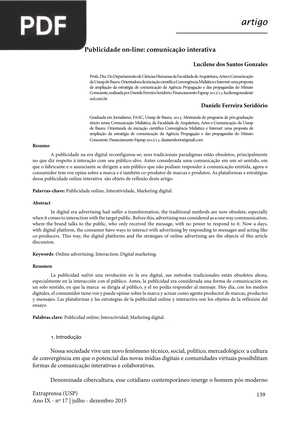 Publicidade on-line: comunicação interativa (Artigo)