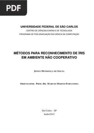 Métodos para reconhecimento de íris em ambiente não cooperativo