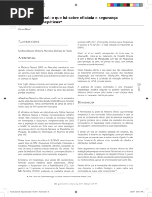 Medicina natural: o que há sobre eficácia e segurança nas doenças hepáticas? (Artigo)