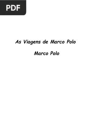 As viagens de Marco Polo