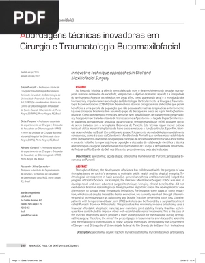 Abordagens técnicas inovadoras em Cirurgia e Traumatologia Bucomaxilofacial (Artigo)