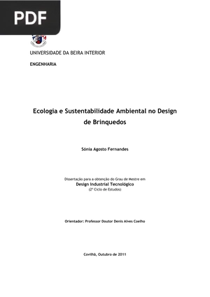 Ecologia e Sustentabilidade Ambiental no Design de Brinquedos