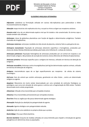 Glossário virologia veterinária (Artigo)
