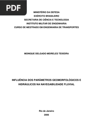 Influência dos parâmetros geomorfológicos e hidráulicos na navegabilidade fluvial