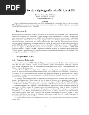 O padrão de criptografia simétrica AES