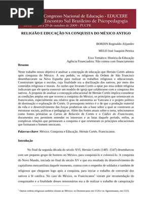 Religião e educação na Conquista do México Antigo (Artigo)