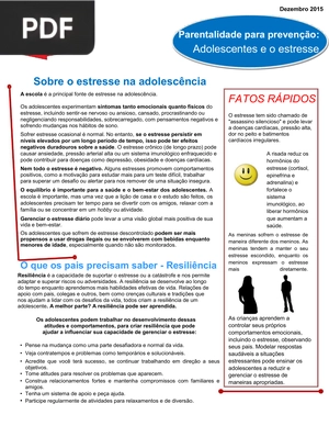 Sobre o estresse na adolescência (Artigo)