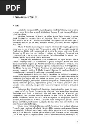 A ética de aristóteles (Artigo)