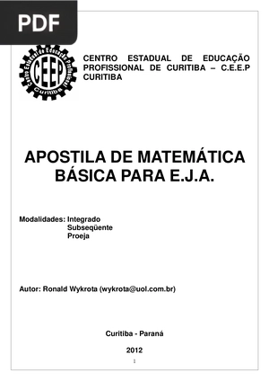 Apostila de Matemática Básica para E.J.A.