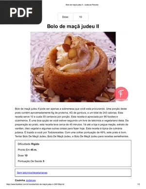 Bolo de maçã judeu II