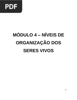 Níveis de organização dos seres vivos