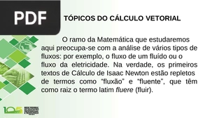 Tópicos do cálculo vetorial (Apresentação)