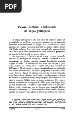 Palavras hebraicas e hebraísmos na língua portuguesa