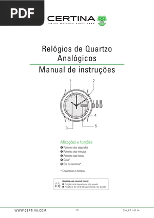 Relógios de Quartzo Analógicos (Artigo)