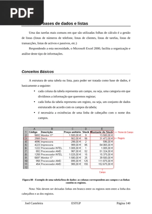 Gestão de bases de dados e listas