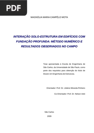 Interação solo-estrutura em edifícios com fundação profunda