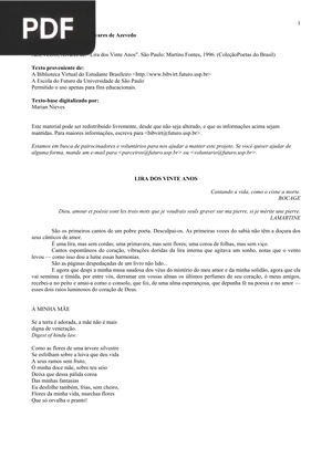 Lira dos vinte anos
