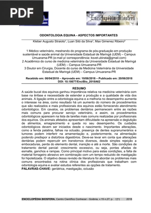Odontologia equina - aspectos importantes