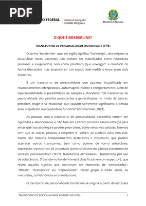 O que é borderline? (Artigo)