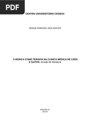 A música como terapia na clínica de cães e gatos: revisão de literatura