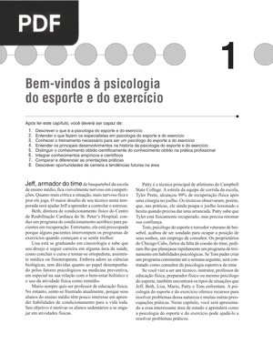 Bem-vindos à psicologia do esporte e do exercício