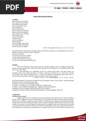 Variações linguísticas (Artigo)