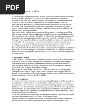 Instalação de portas em Kits