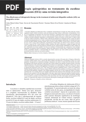 A eficácia da terapia quiroprática no tratamento da escoliose idiopática do adolescente (EIA)