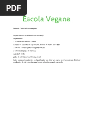 Iogurte de coco e castanhas com maracujá