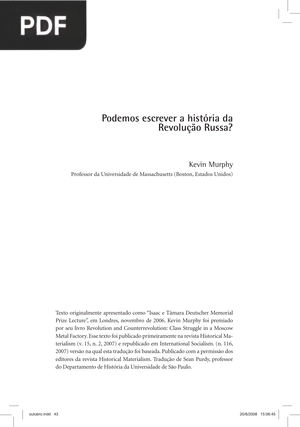 Podemos escrever a história da Revolução Russa?