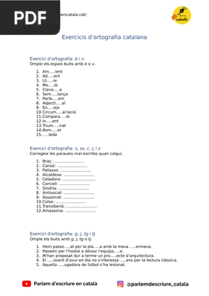 Exercicis d’ortografia catalana