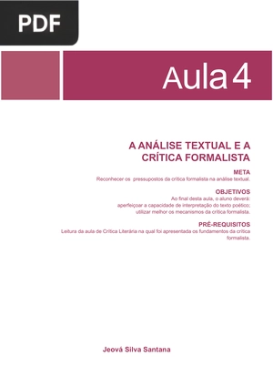 A análise textual e a crítica formalista (Artigo)